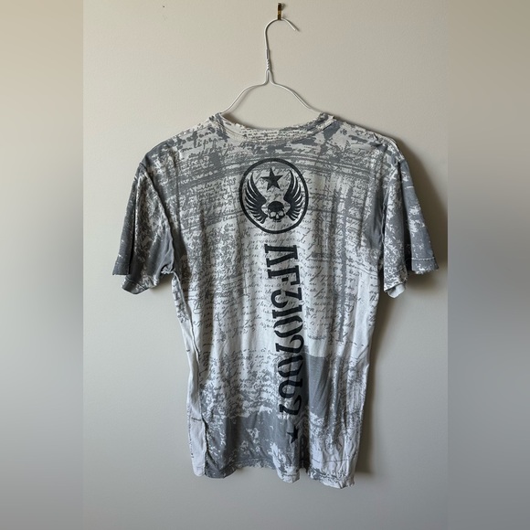 Grey Affliction Tshirt with Black Details - Picture 2 of 2